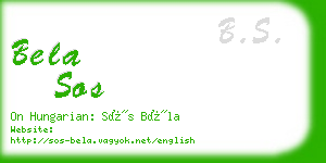 bela sos business card